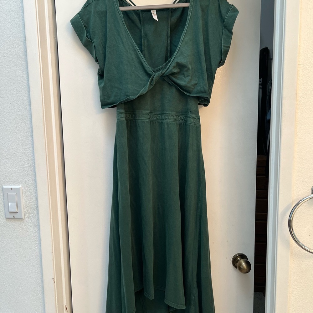 Anthropologie green High Low Dress